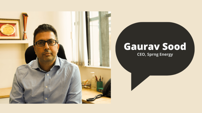 Gaurav Sood, the CEO of Sprng Energy, Shares His Entrepreneurial Journey
