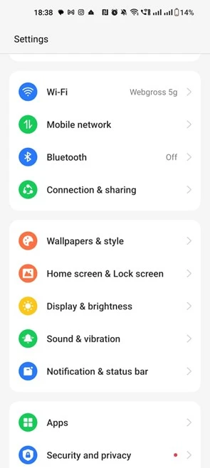 Step 1 of how to enable Glance smart lock screen