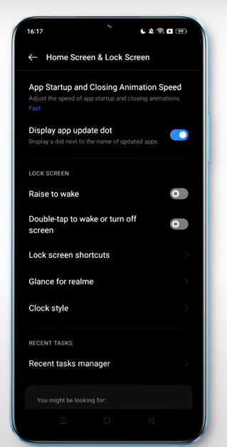 Step 2 to Enable Glance on Realme