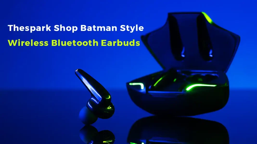 thespark shop batman style wireless bluetooth earbuds