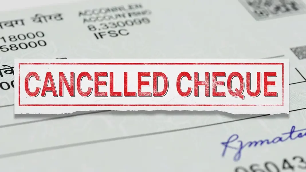 cancelled cheque
