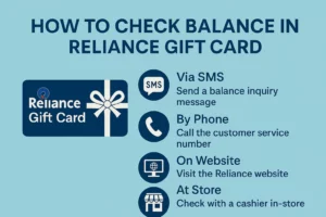 HOW TO CHECK BALANCE IN RELIANCE GIFT CARD